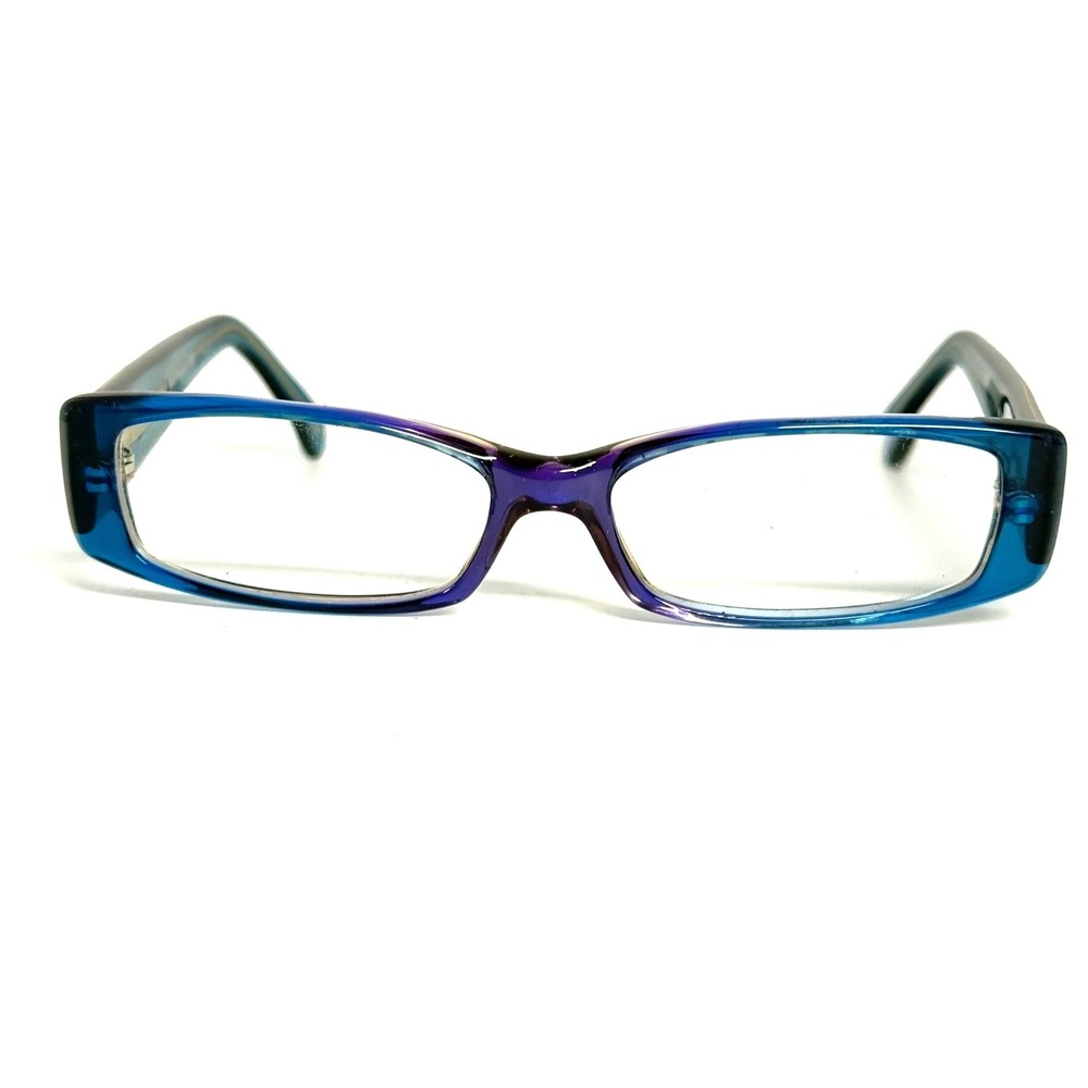 Bins & Goggles Blue Purple Gradient Rectangular Eyeglass Frames ‎ AJA 53-15-140